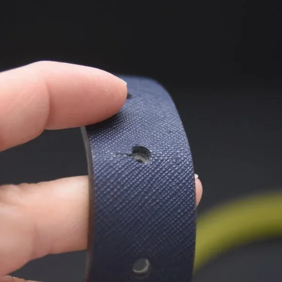 Kate Spade Navy Blue Belt w/Silver Ace Buckle Genuine Leather Large - Picture 7 of 7